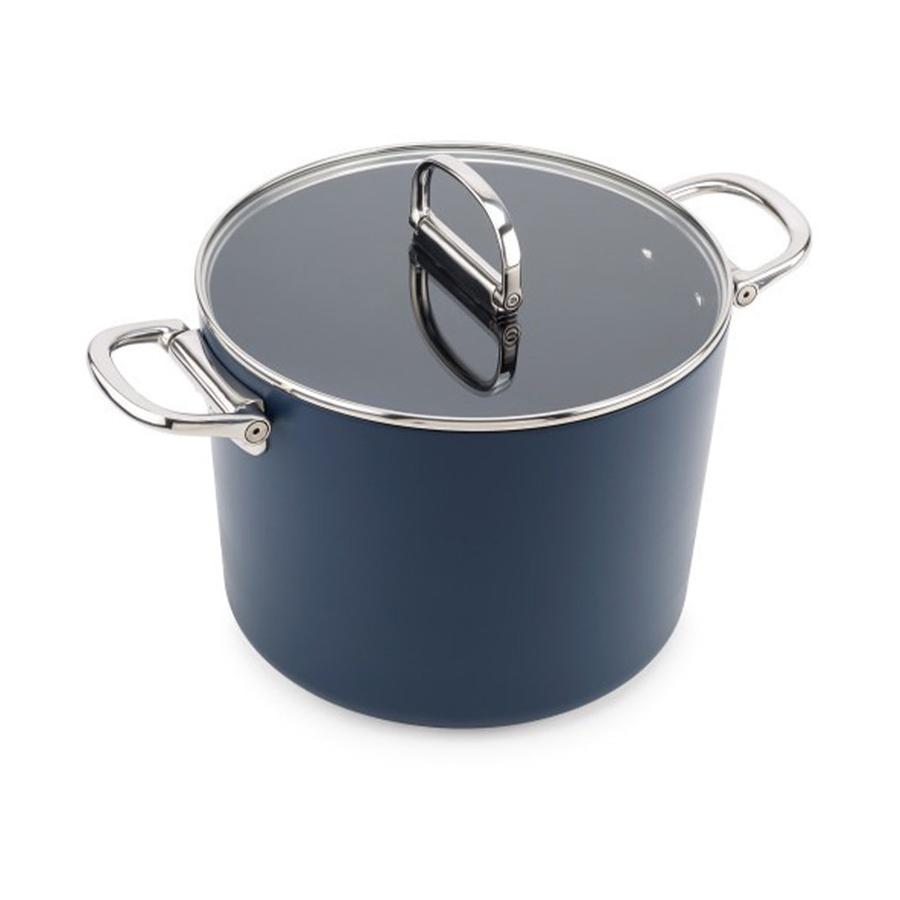 Joseph Joseph Space 25cm (8L) Non-Stick Stock Pot & Lid Midnight Blue Midnight Blue