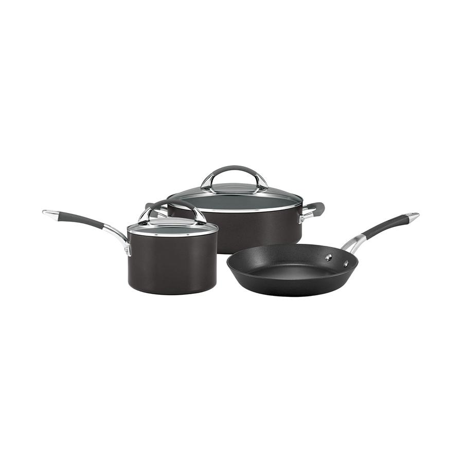 Anolon Endurance+ 3 Piece Cookware Set Black Black