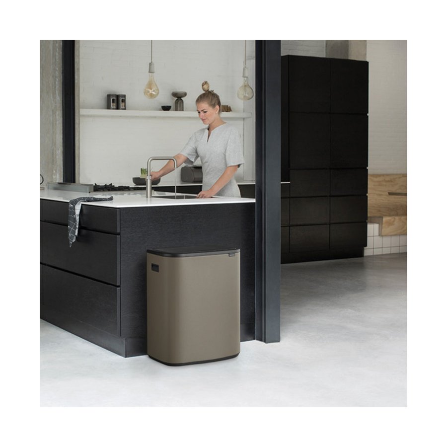 Brabantia Bo Touch Bin (2 x 30L) Platinum Platinum