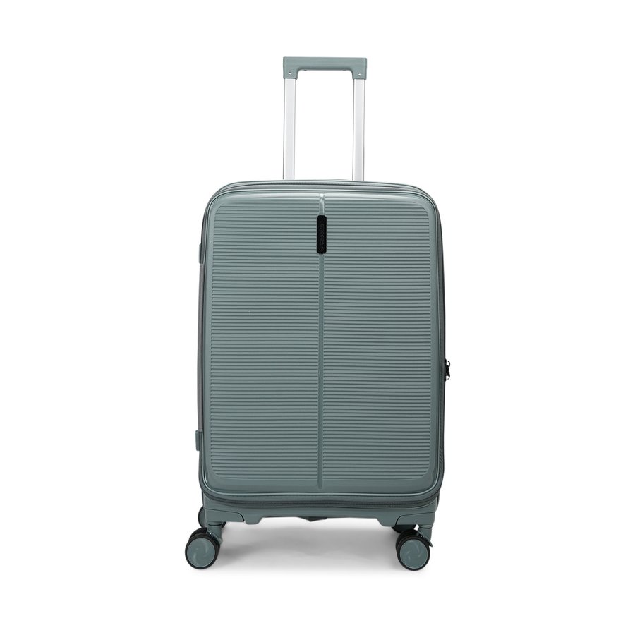 Caselite Venture 66cm Top Open Hardside Checked Suitcase Grey Green Grey Green