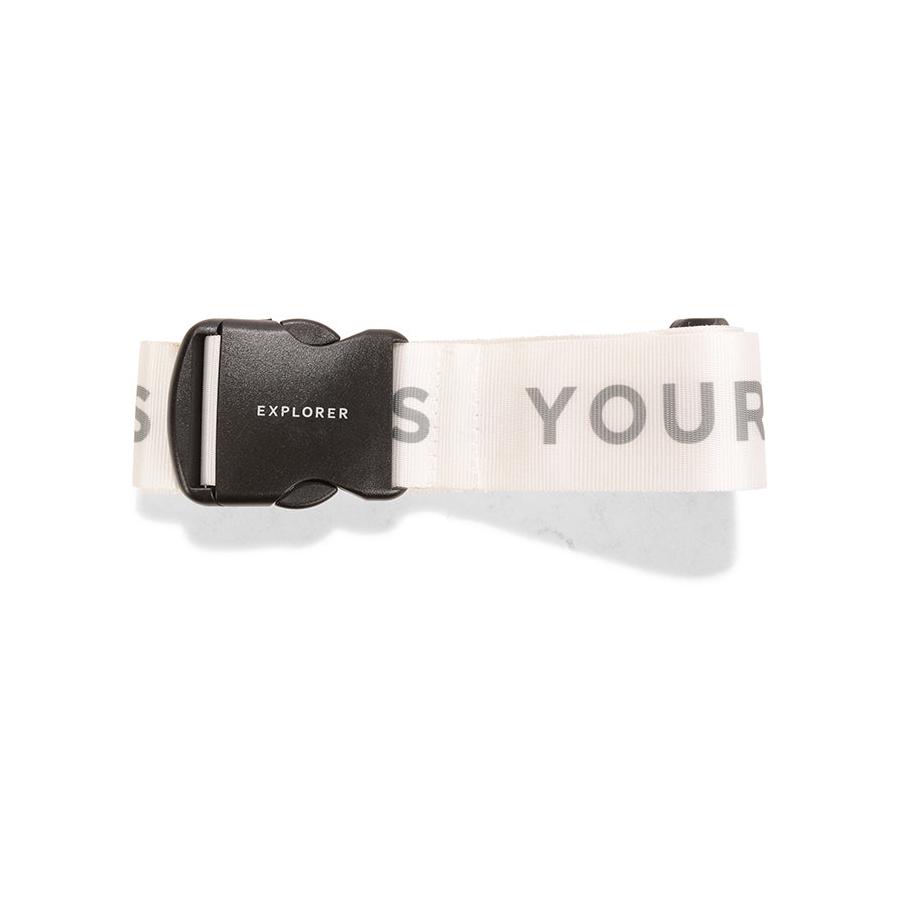 Explorer Luggage Strap White White