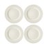 Mikasa Cranborne 27cm Stoneware Dinner Plates (Set of 4) Cream