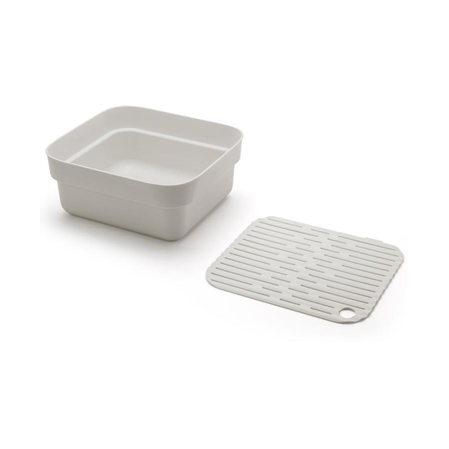 Brabantia Washing Up Bowl with Drying Tray Light Grey Light Grey
