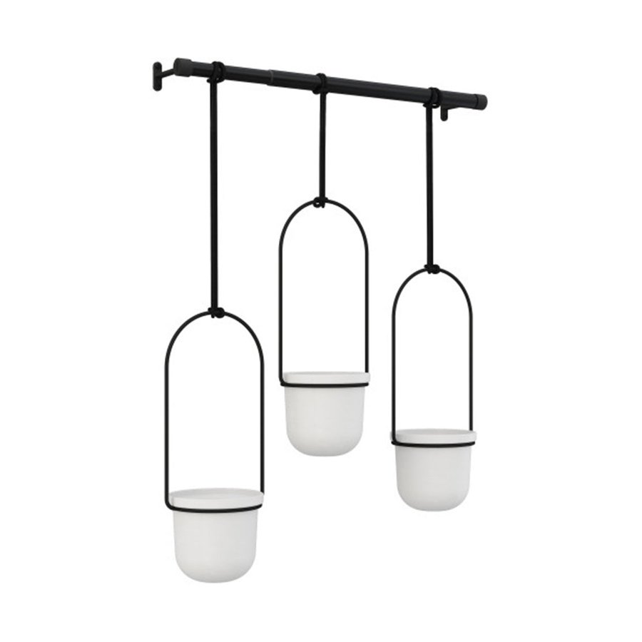 Umbra Triflora Hanging Planter White White