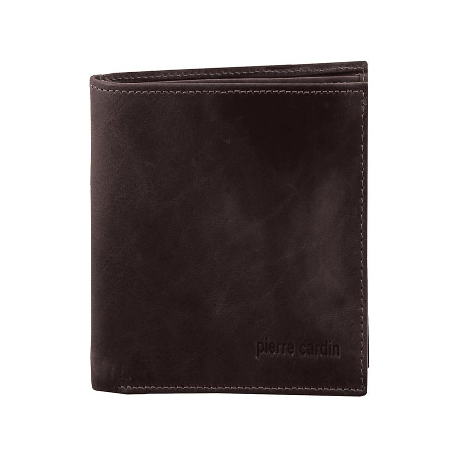 Pierre Cardin Ruben Men's Rustic Leather RFID Wallet Brown Brown