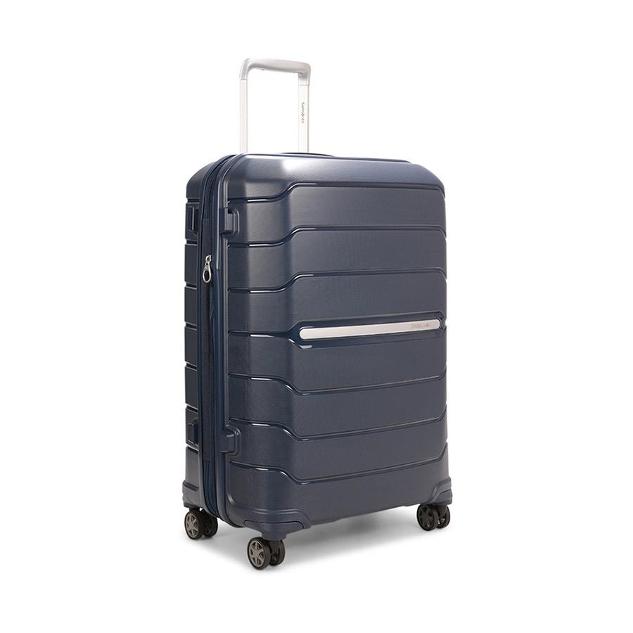 Samsonite Oc2lite 68cm Hardside Checked Suitcase Navy Navy