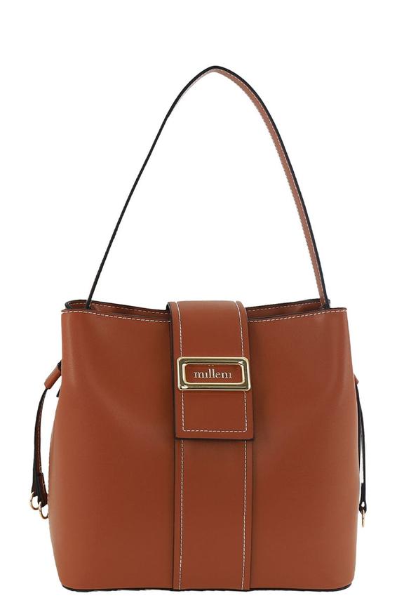 Milleni Velora Ladies Vegan Leather Fashion Mini Tote Bag Tan