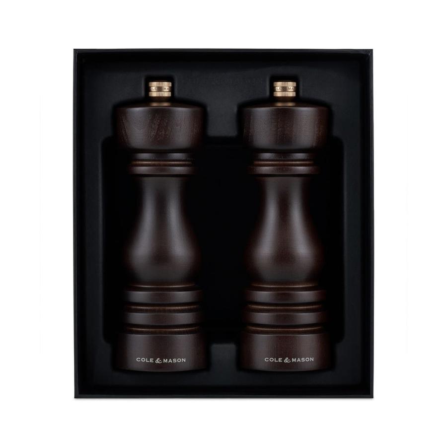 Cole & Mason London Mills Gift Set - 18cm Chocolate Wood Chocolate Wood