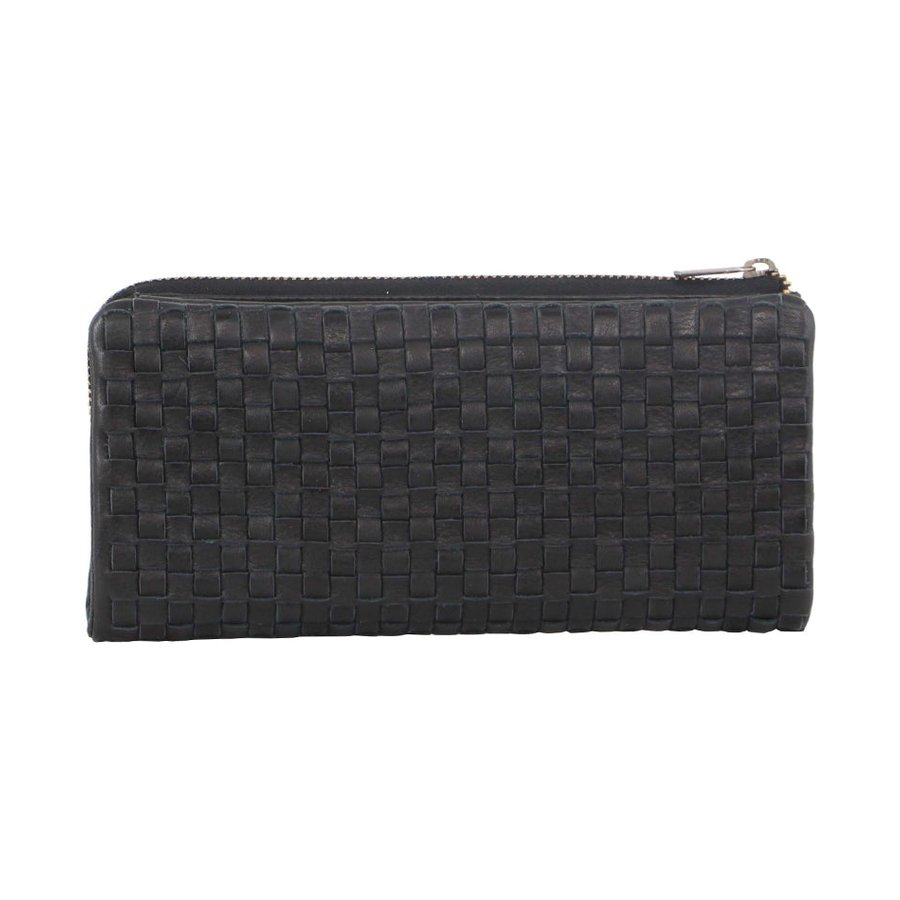 Pierre Cardin Sophia Women's Rustic Leather Wallet Black Black