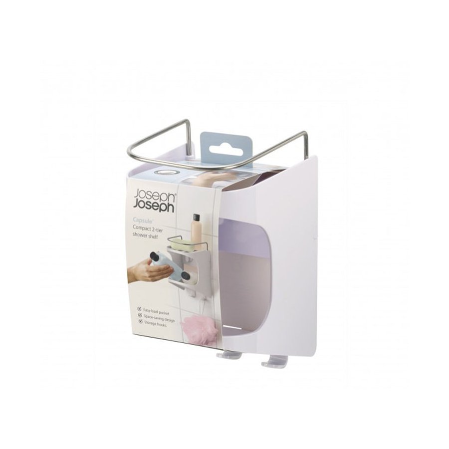 Joseph Joseph Capsule Compact Shower Shelf (2 Tier) White White