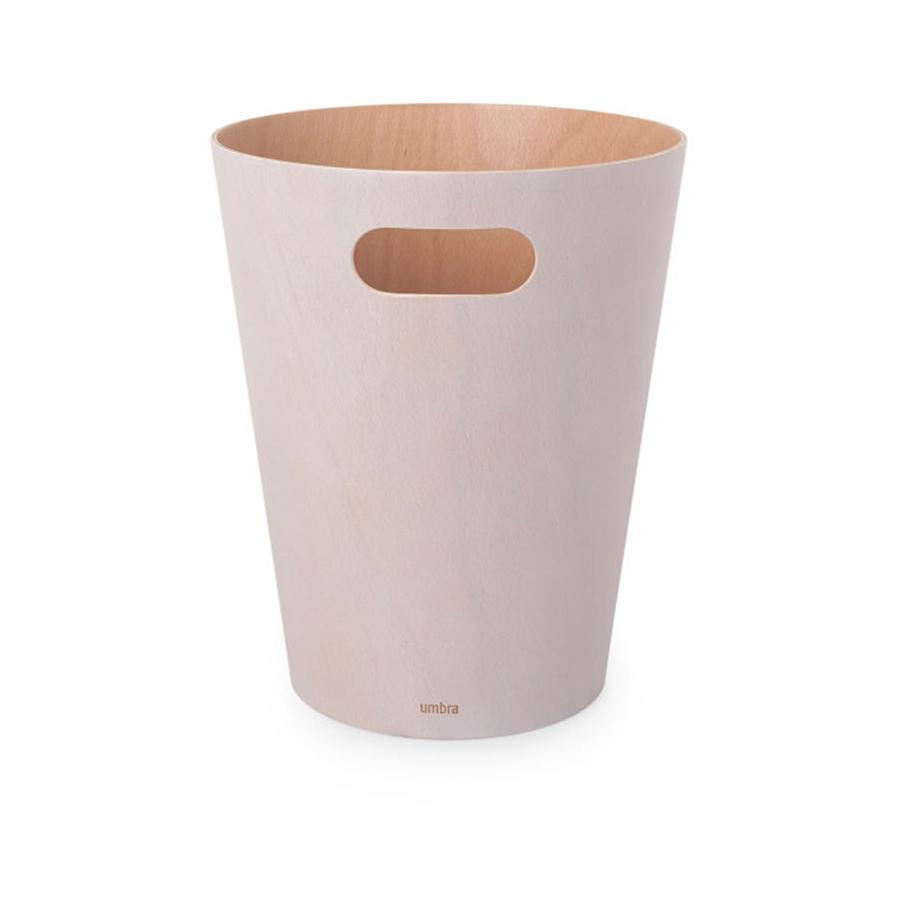 Umbra Woodrow Trash Can (7.5L) White/Natural White/Natural