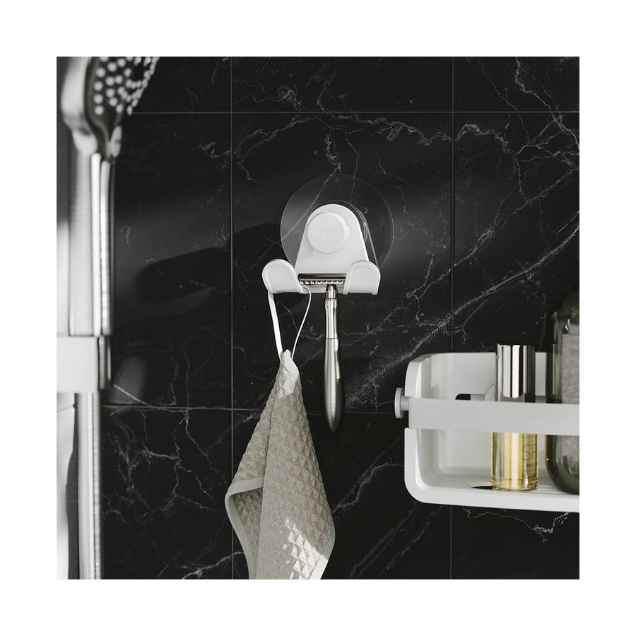 Umbra Flex Adhesive Double Hook White White