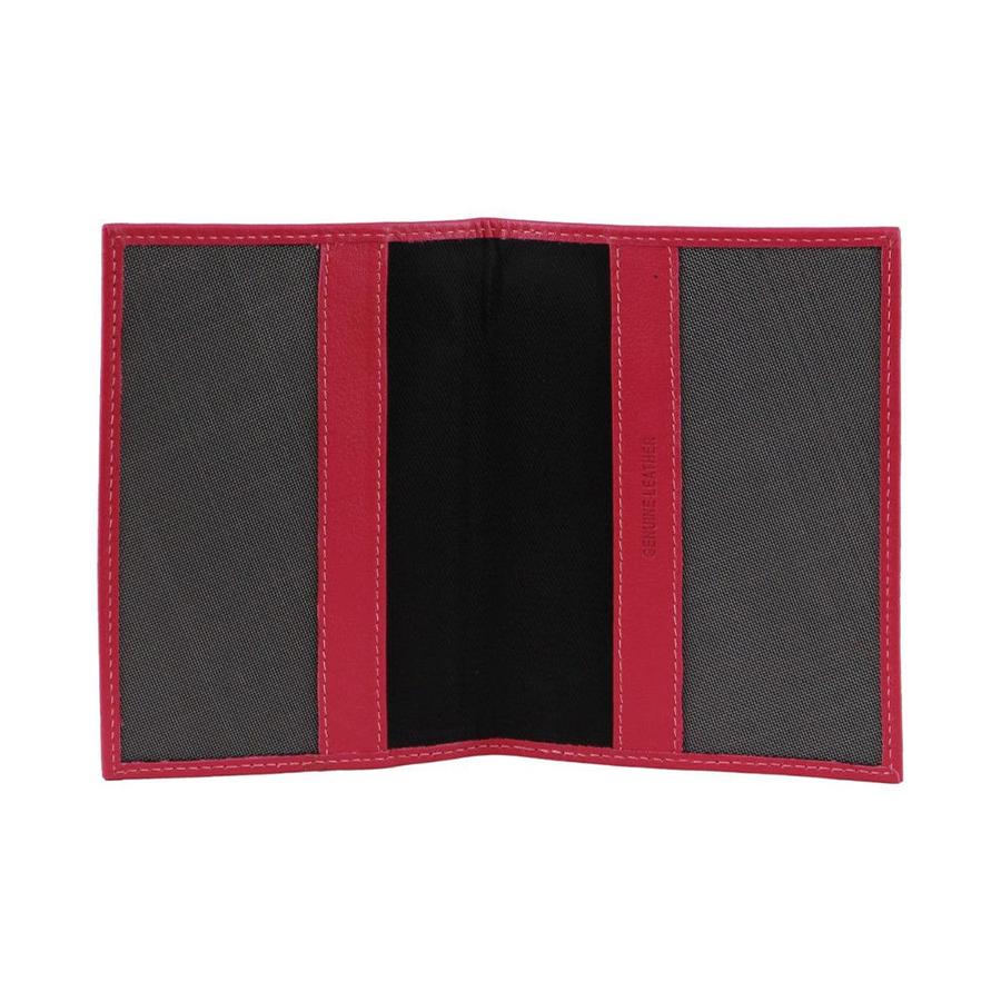 Pierre Cardin Orla Leather Passport Wallet Cover Fuchsia Fuchsia