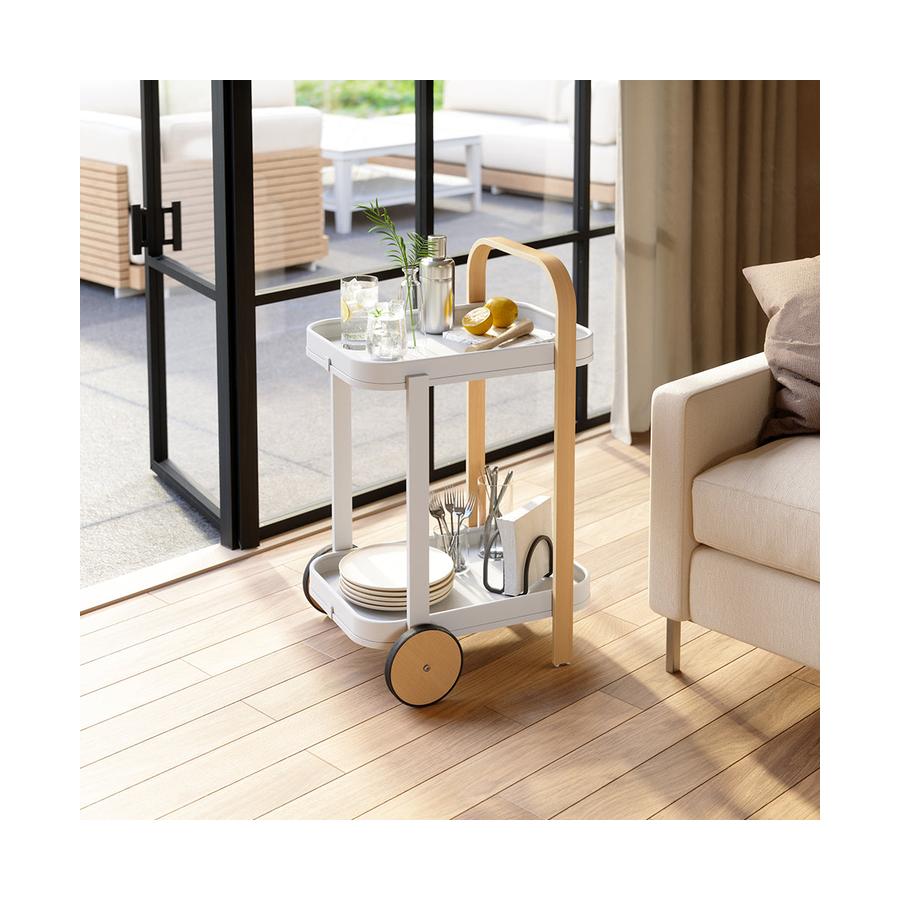 Umbra Bellwood Bar Serving Cart White/Natural White/Natural