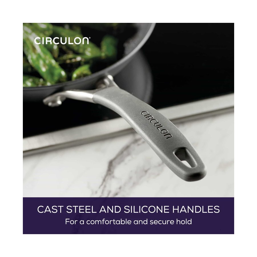 Circulon ScratchDefense A1 34cm Open Stir Fry Pan Black Black