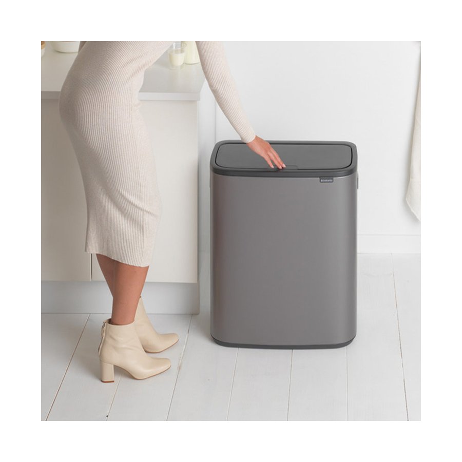 Brabantia Bo Touch Bin (2 x 30L) Platinum Platinum