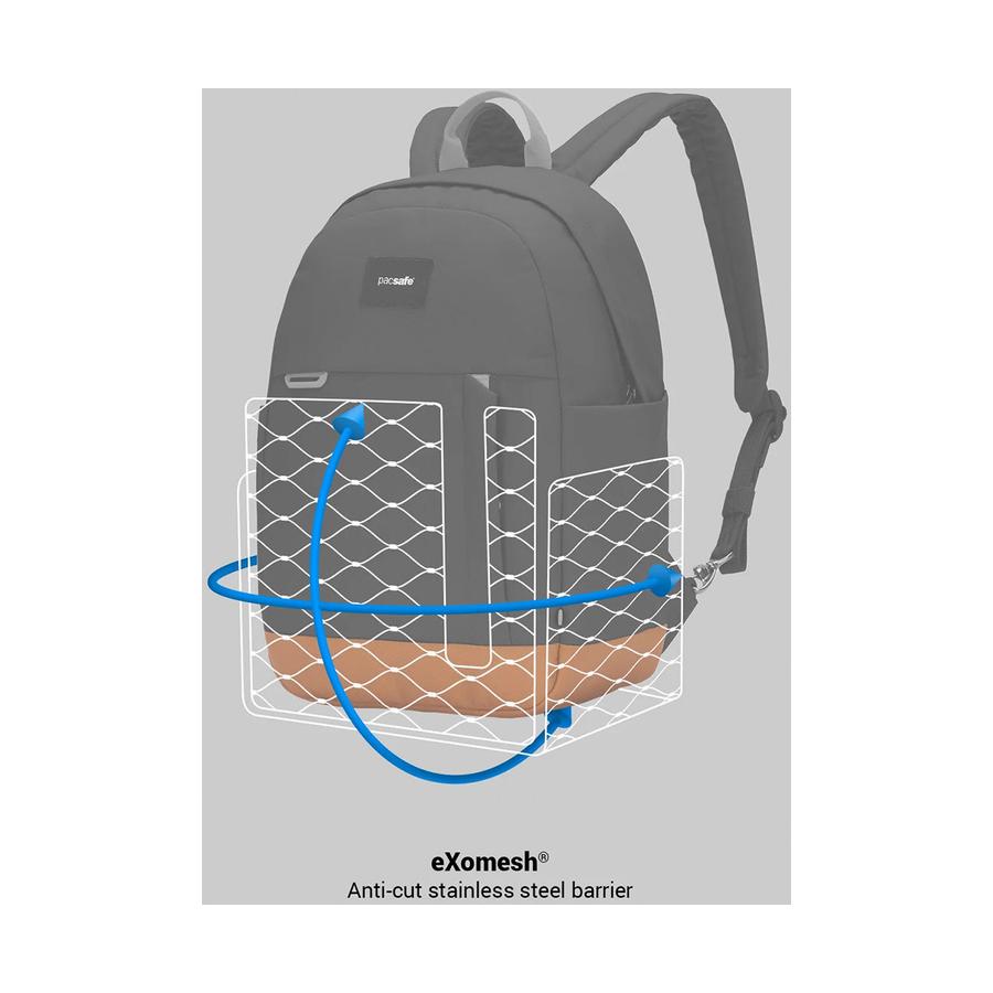 Pacsafe GO 15L Anti-Theft Recycled Backpack Jet Black Jet Black