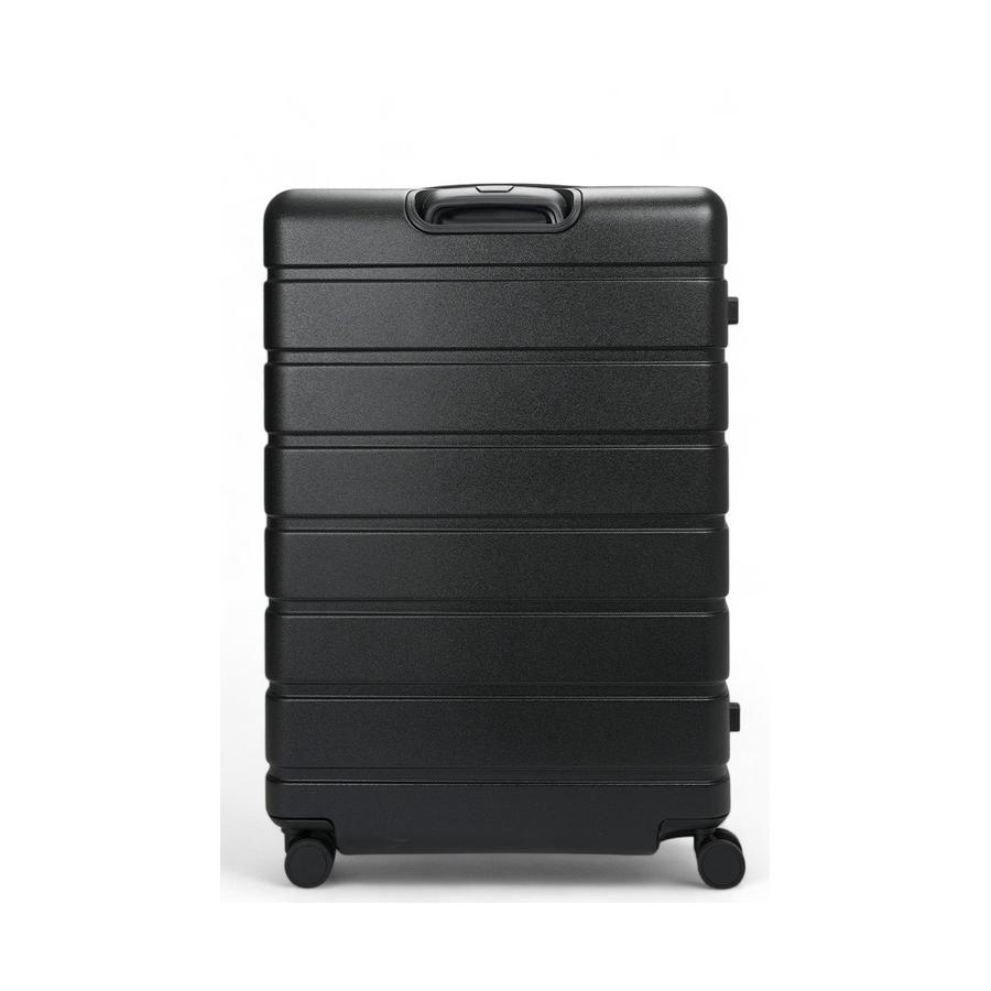 Explorer Arlo Pro 75cm Hardside Expandable Checked Suitcase Black Black