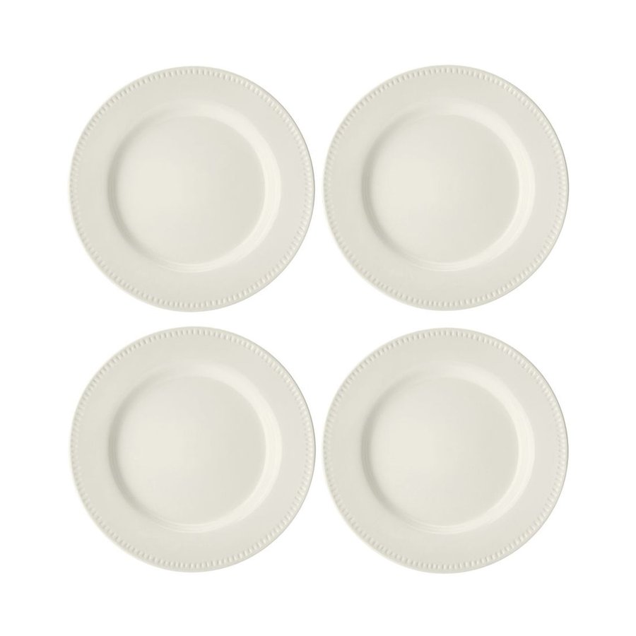 Mikasa Cranborne 12-Piece Stoneware Dinner Set Cream Cream