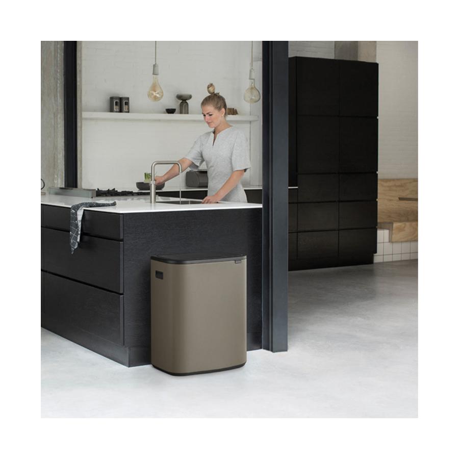 Brabantia Bo Touch Bin (2 x 30L) Platinum Platinum