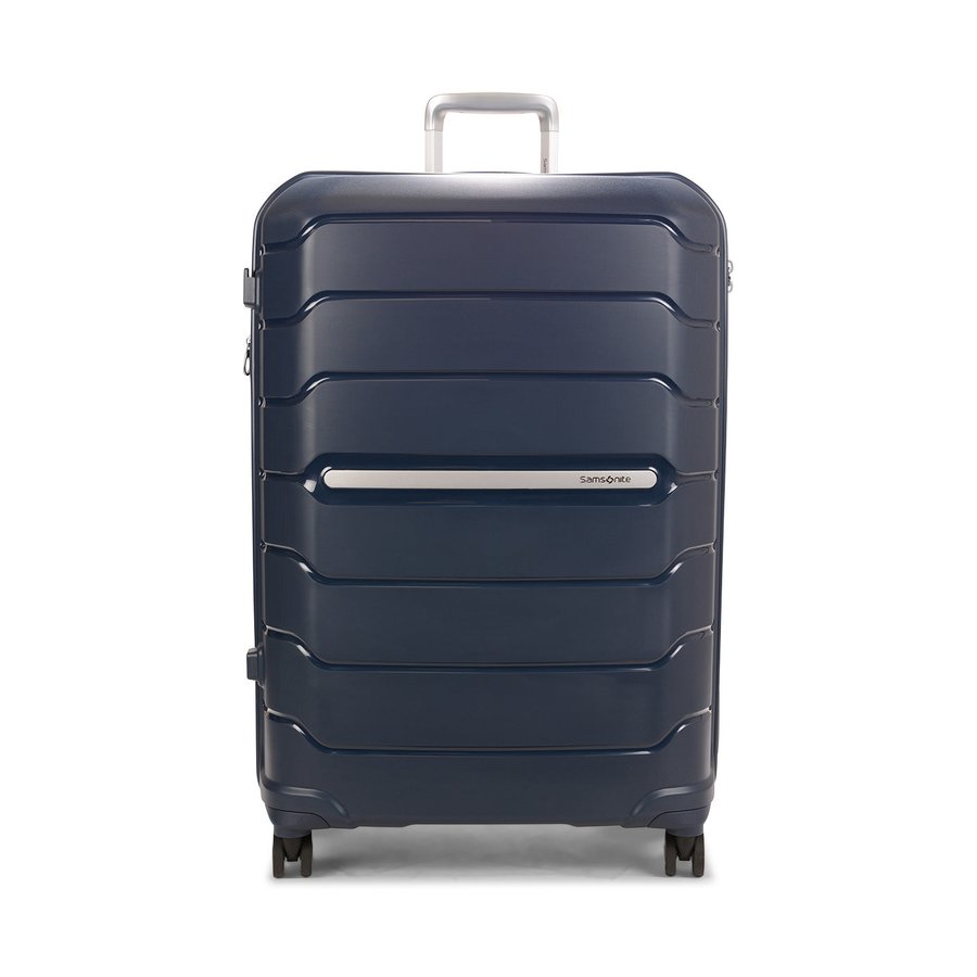 Samsonite Oc2lite 75cm Hardside Checked Suitcase Navy Navy