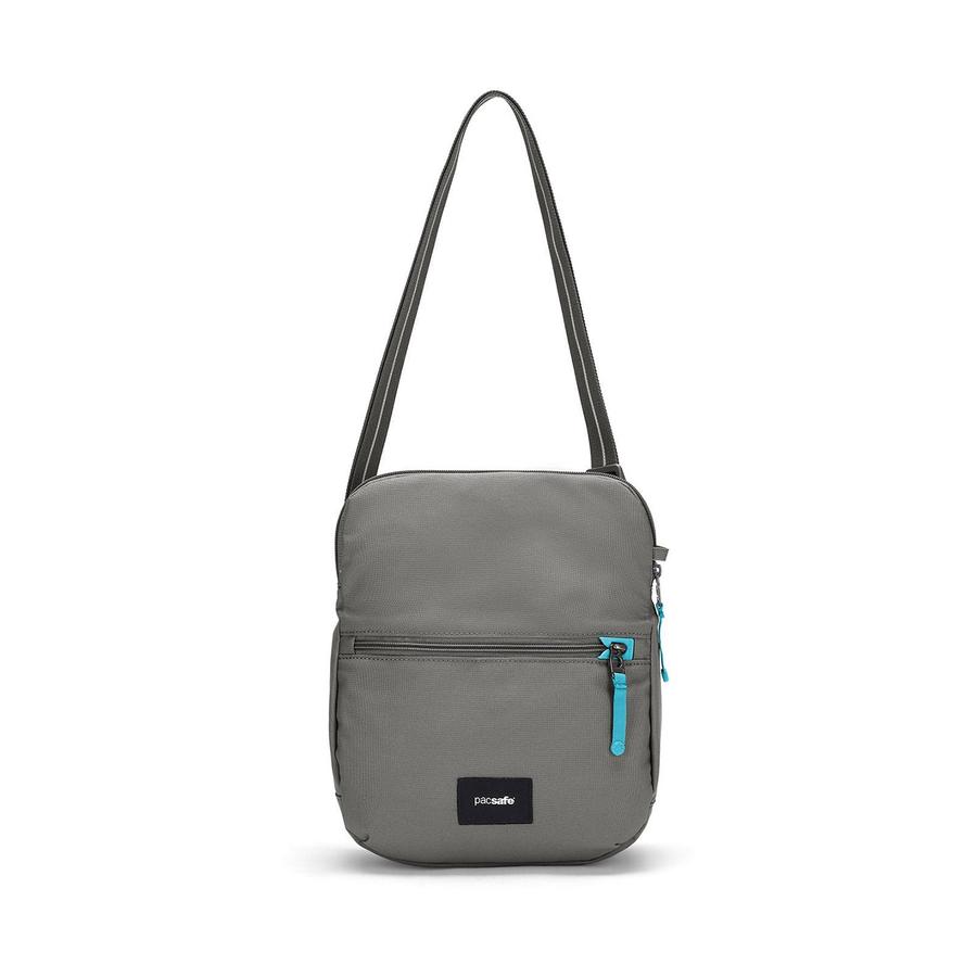 Pacsafe GO Anti-Theft Recycled Saddle Crossbody Bag Stone Stone