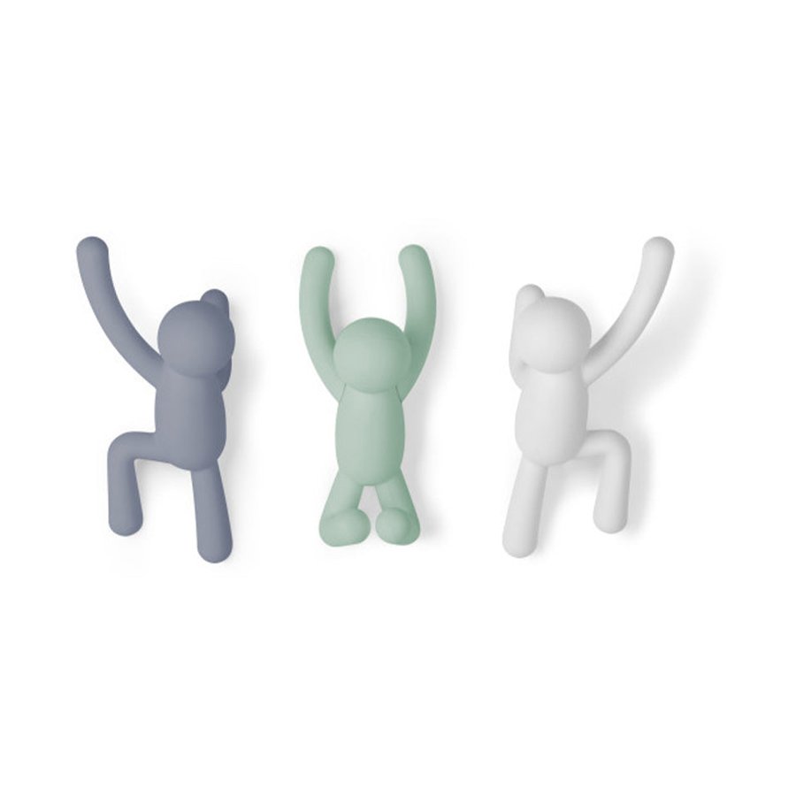 Umbra Buddy Wall Hooks (Set of 3) Pastel Pastel