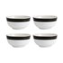 Mikasa Luxe Deco 14cm China Cereal Bowls (Set of 4) Black/White