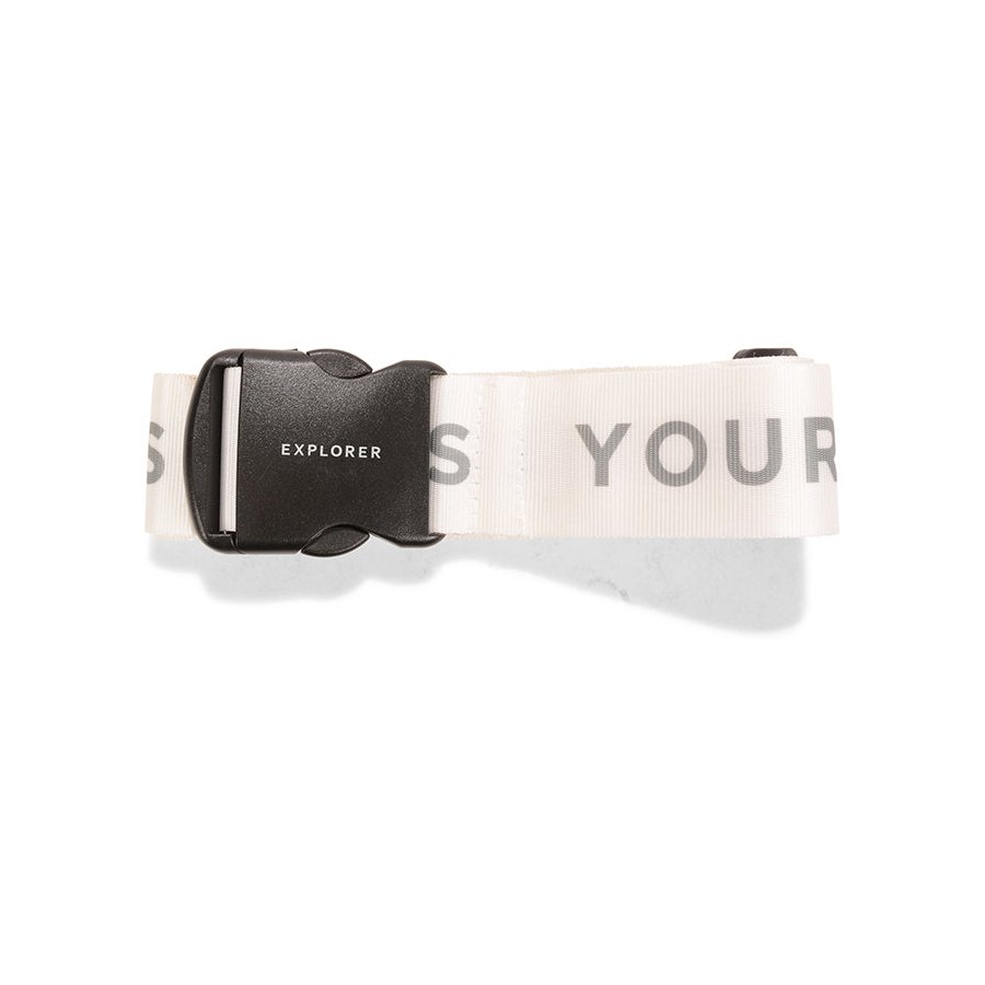 Explorer Luggage Strap White White