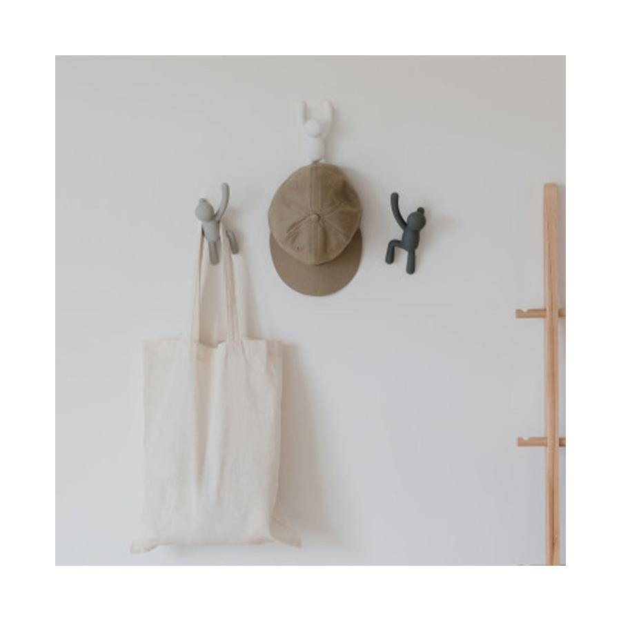 Umbra Buddy Wall Hooks (Set of 3) Grey Grey