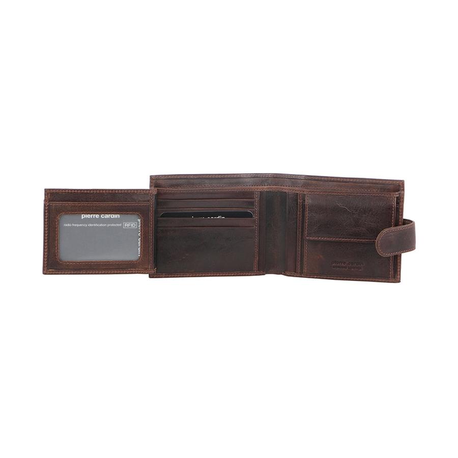 Pierre Cardin Noah Men's Italian Leather RFID Wallet Chocolate Chocolate