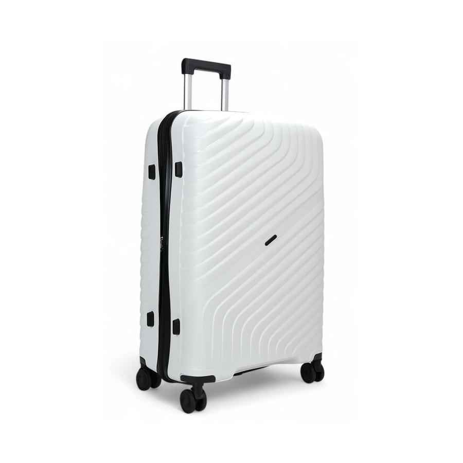 Nomad Journey 75cm Hardside Checked Suitcase White White