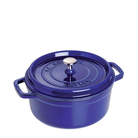 Staub 24cm (3.8L) Round Cocotte Marin Blue