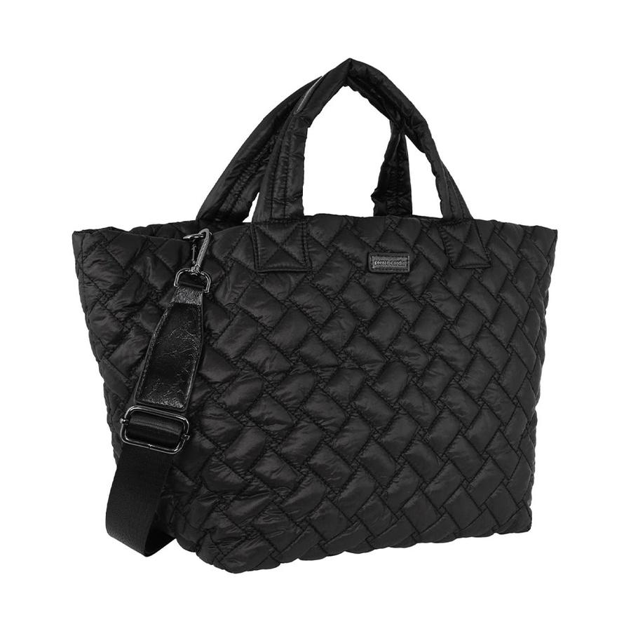 Pierre Cardin Beverley Ladies Nylon Small Quilted Tote Bag Black Black