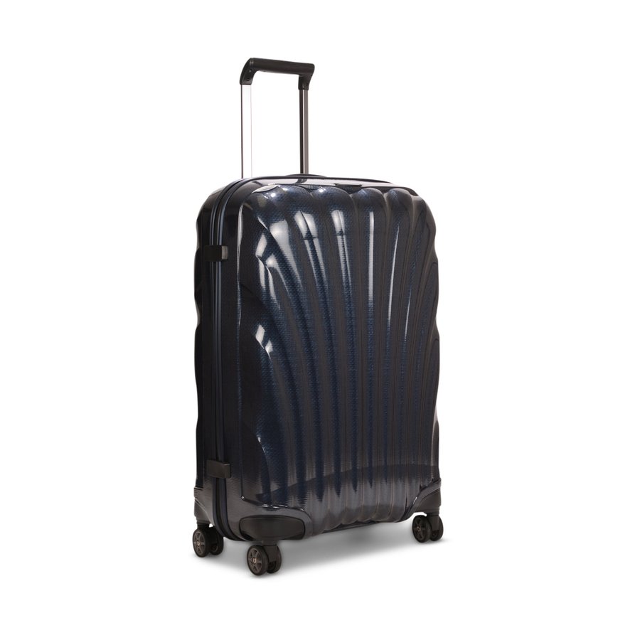 Samsonite C-Lite 69cm CURV Checked Suitcase Midnight Blue Midnight Blue