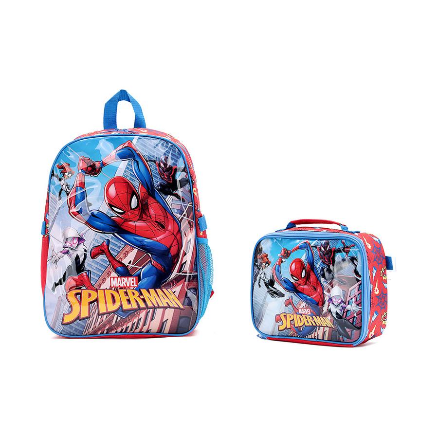 Disney Marvel Spiderman Kids Backpack with Cooler Bag Red Red