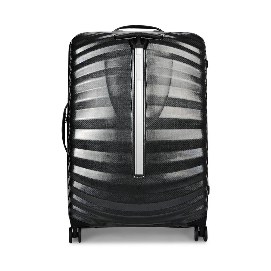 Samsonite Lite-Shock Sport 75cm CURV Checked Suitcase Black Black