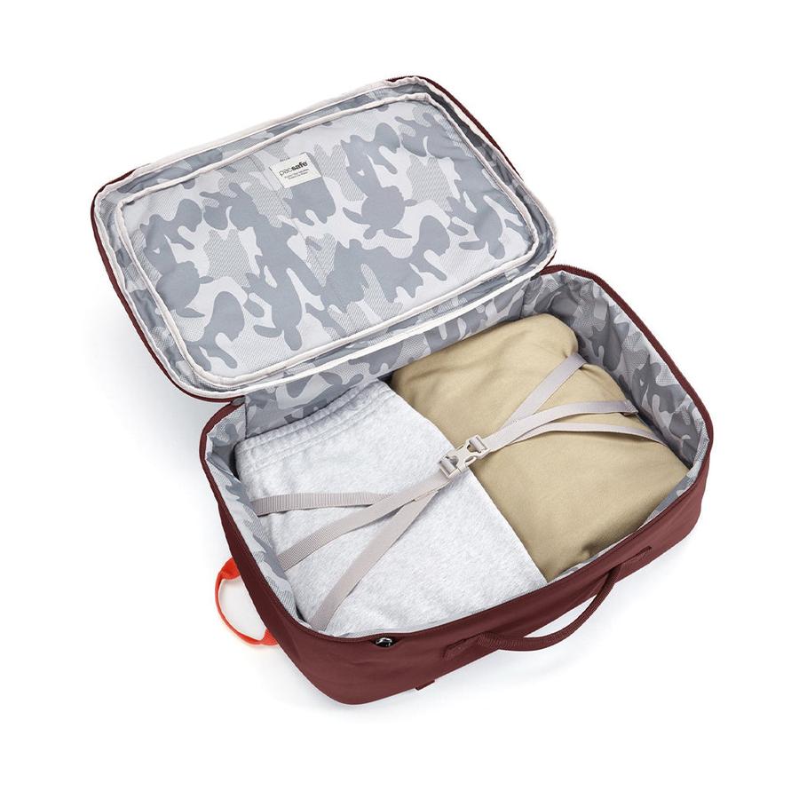 Pacsafe GO 34L Anti-Theft Recycled Carry-On Backpack Garnet Red Garnet Red