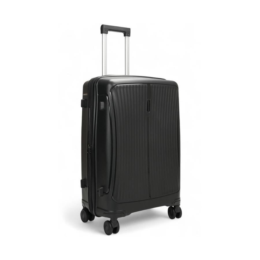 Nomad Quest 65cm Hardside Checked Suitcase Black Black