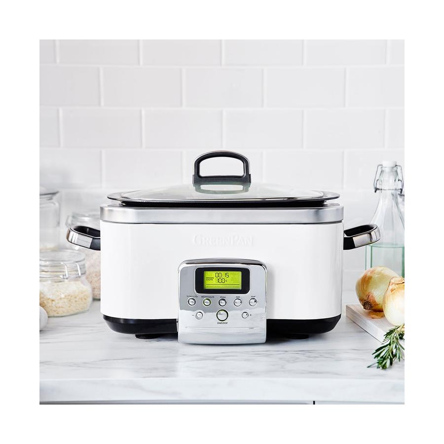 GreenPan Slow Cooker 6L Cloud Cream Cloud Cream