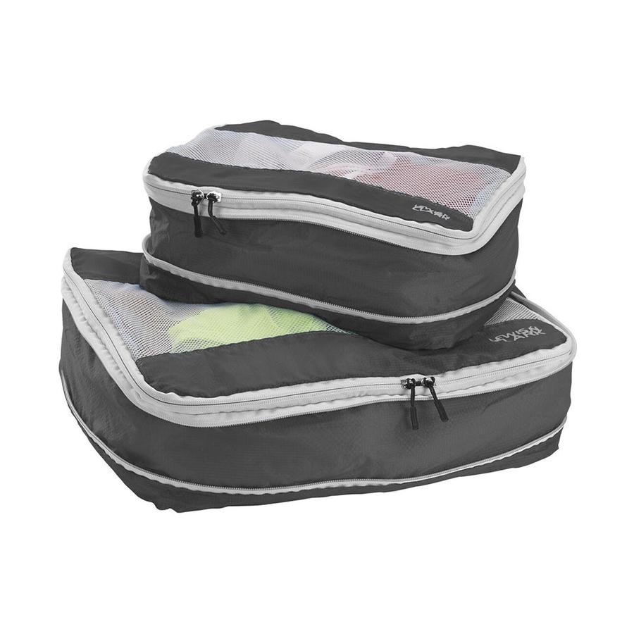 Lewis N. Clark Packing Cube Set -  2 Pack Charcoal Charcoal