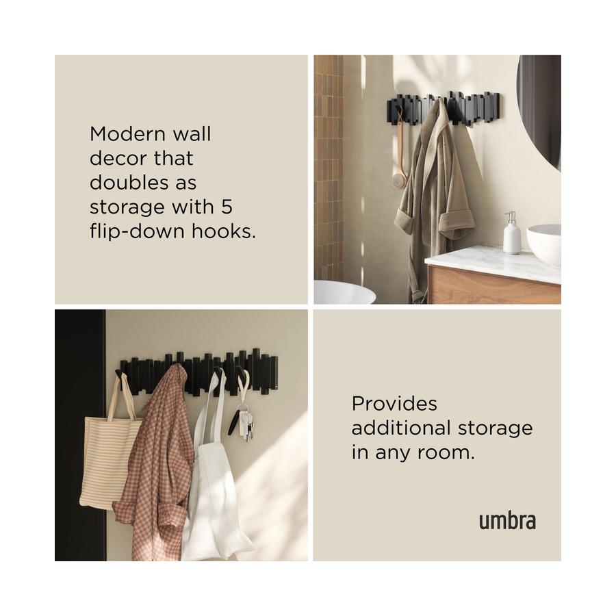 Umbra Sticks 8 Wall Hooks Black Black