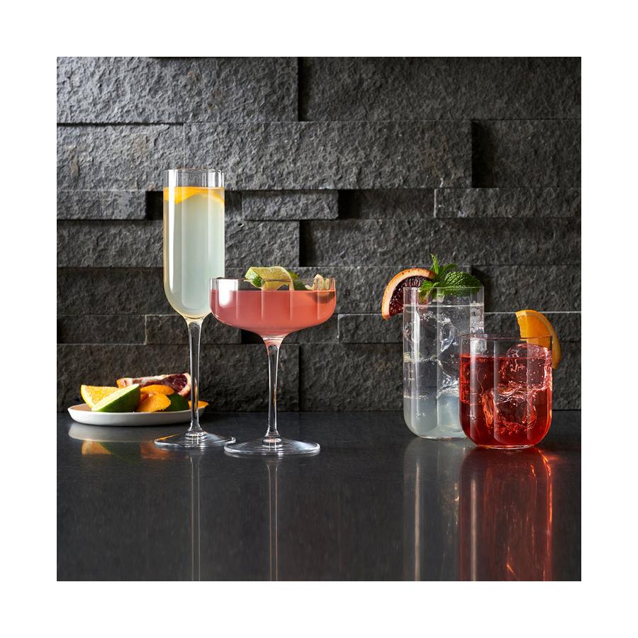 Luigi Bormioli Jazz 210ml Flute Gift Set of 4 Clear Clear