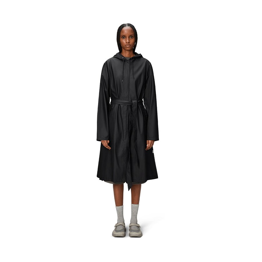Rains A-Line Longer W Jacket Black XL