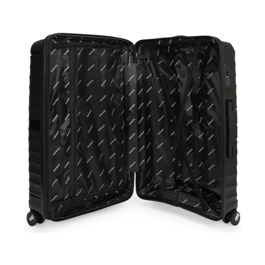 Nomad Aspire 75cm Hardside Checked Suitcase Black Black