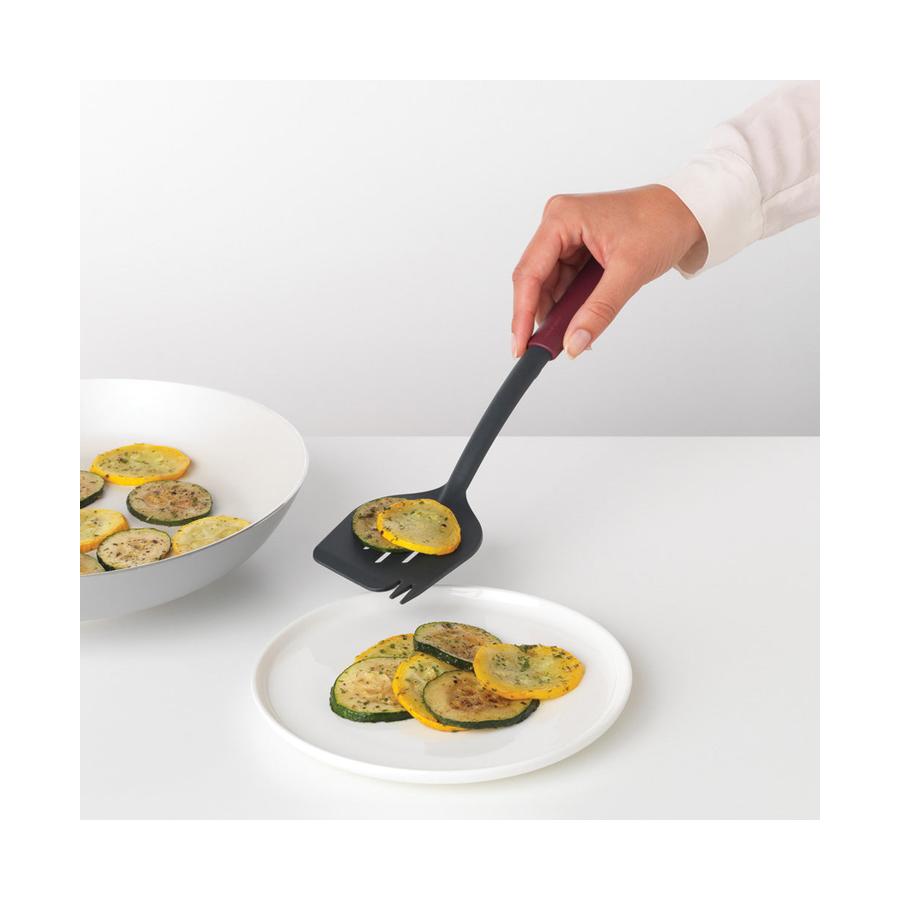 Brabantia Tasty+ Spatula Plus Fork Aubergine Red Aubergine Red