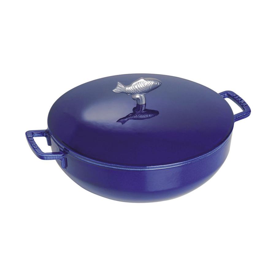 Staub 28cm (4.65L) Bouillabaisse Pot Marin Blue Marin Blue