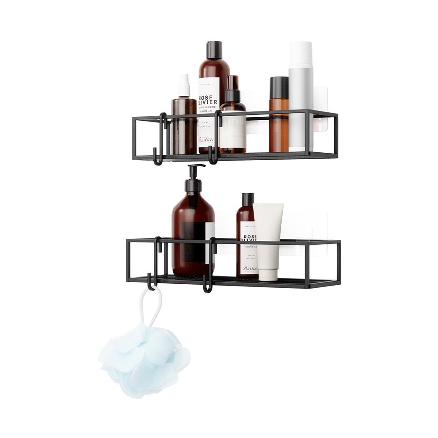 Umbra Cubiko Shower Bins (Set of 2) Black Black