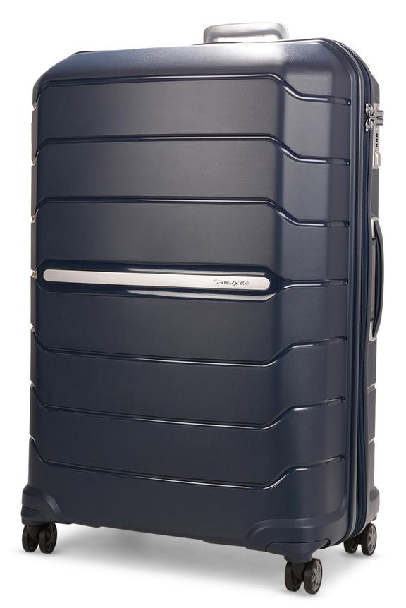 Samsonite Oc2lite 81cm Hardside Checked Suitcase Navy