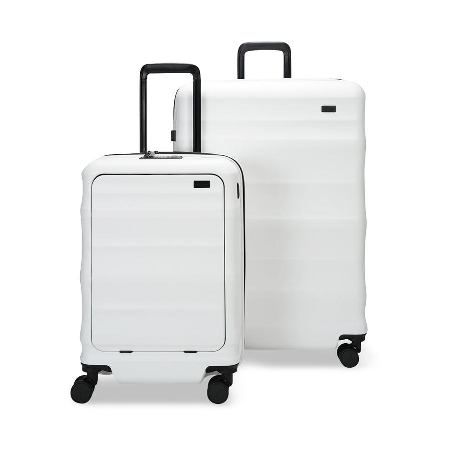 Explorer Luna-Air 55cm Front Access & 74cm Hardside Luggage Set White White